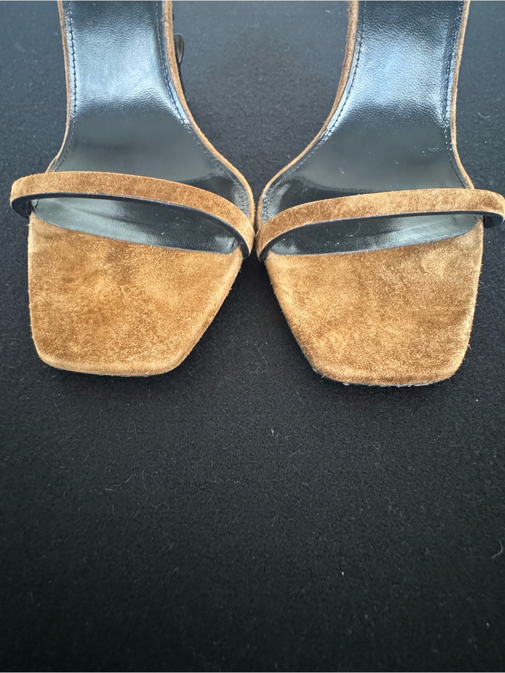 Saint Laurent Women's Opyum Suede Sandal Heels - Picture 14 of 15